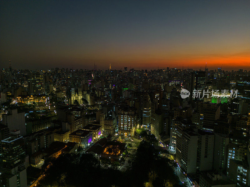 Landscape of the Historic Center in São Paulo